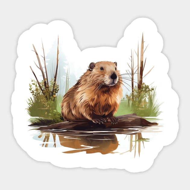 I Love Beaver Sticker by zooleisurelife